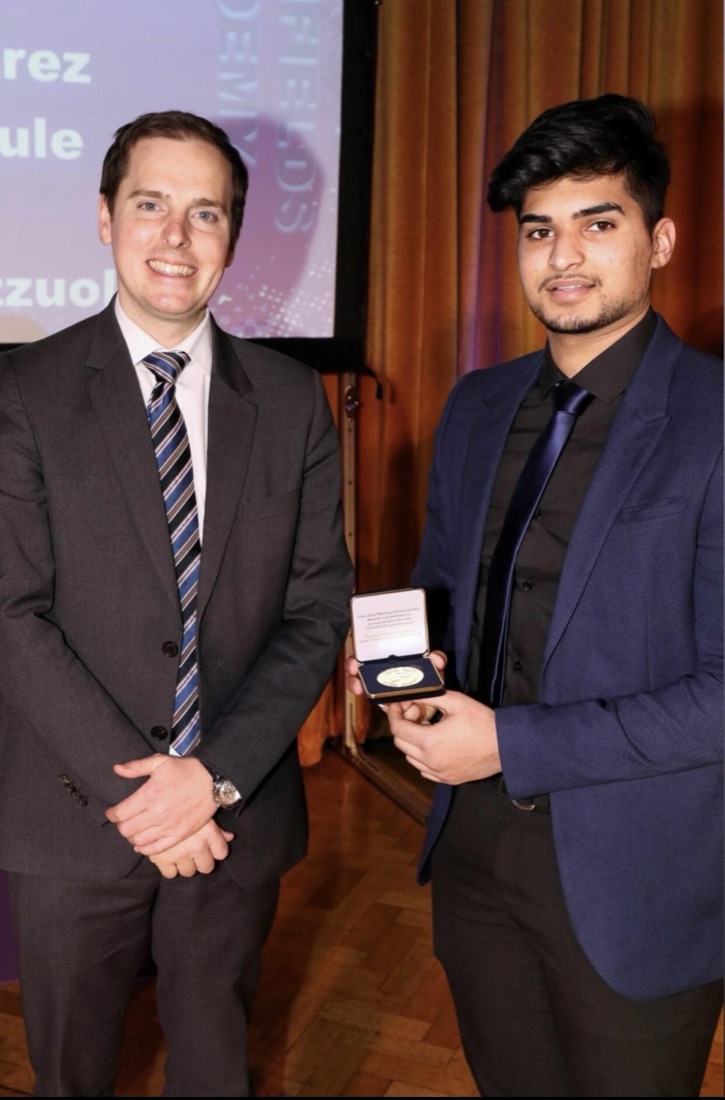 Receiving the Jack Petchey Achievement Award