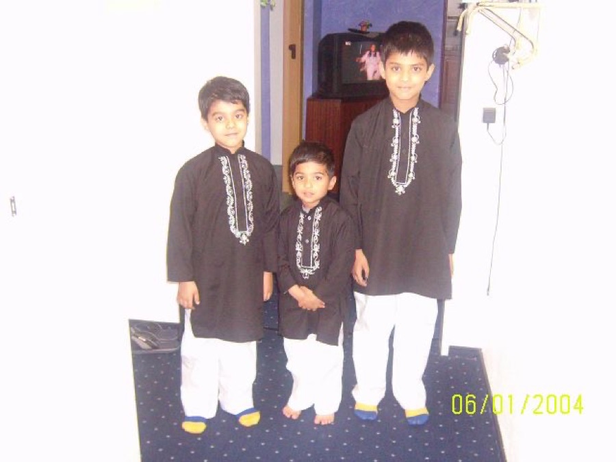 Nehan and his two brothers, Germany, 2004