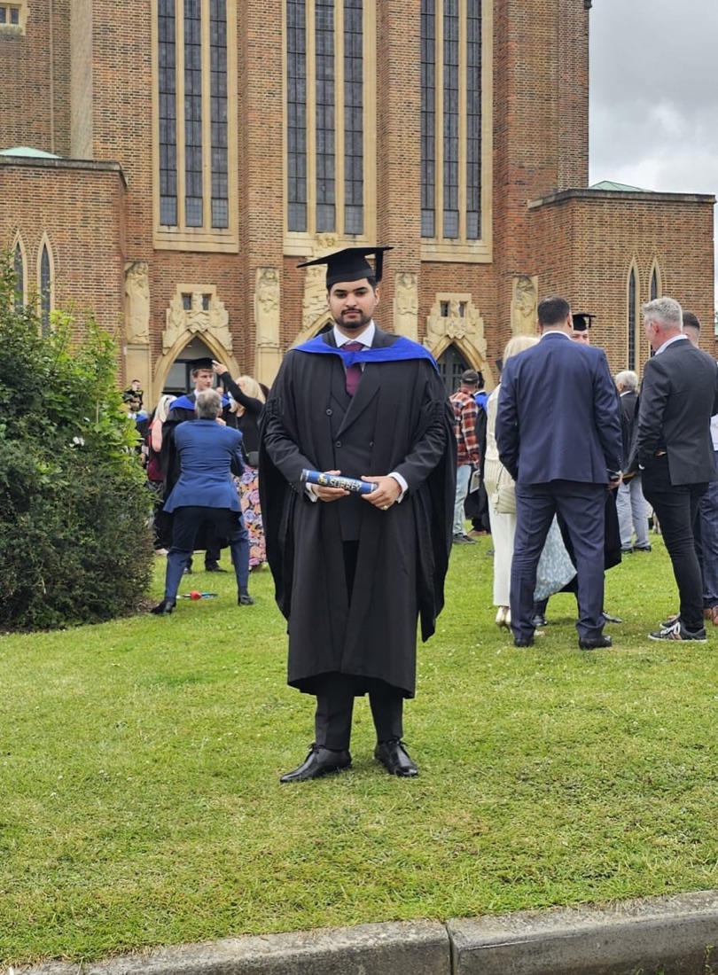 Graduating from the University of Surrey